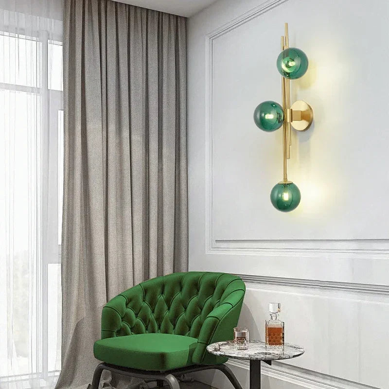 Golden Cluster Wall Light