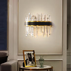 Black & Gold Crystal Wall Lamp