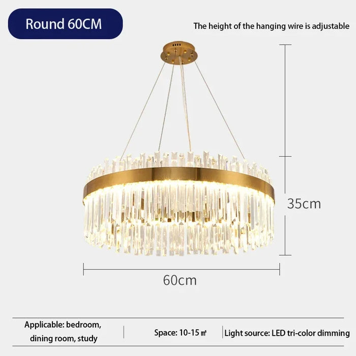 Gold Crystal Pendant Light