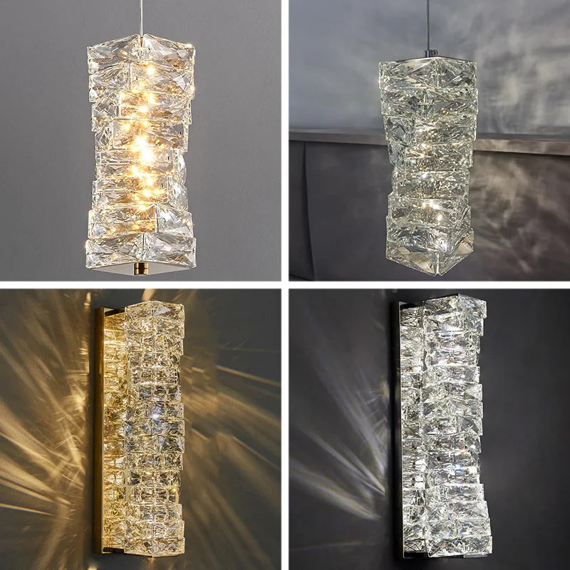 Crystal Cube Wall Sconce
