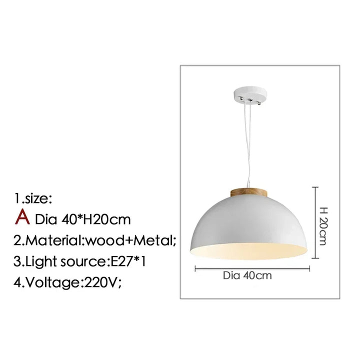 Nordic Dome LED Pendant Lamp