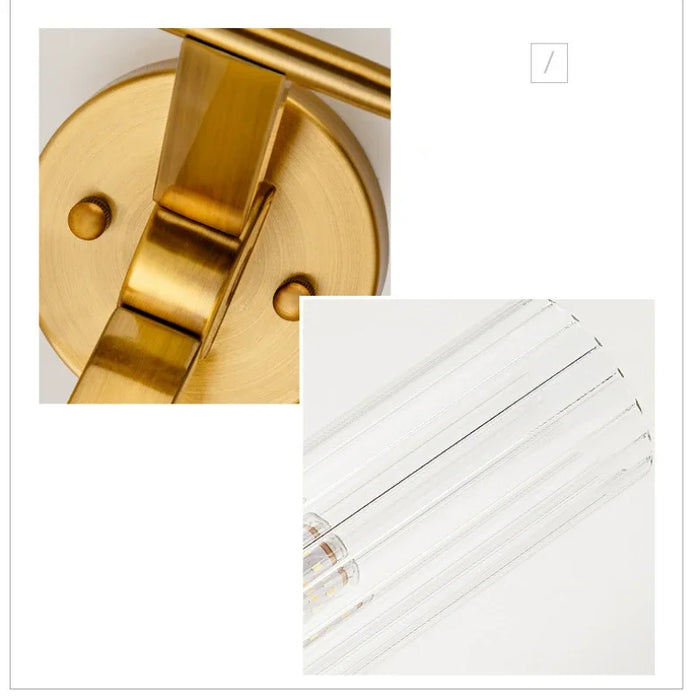 Fluted Glass Wall Light
