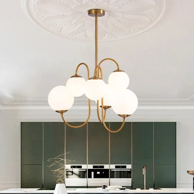 Swirling Globes Chandelier