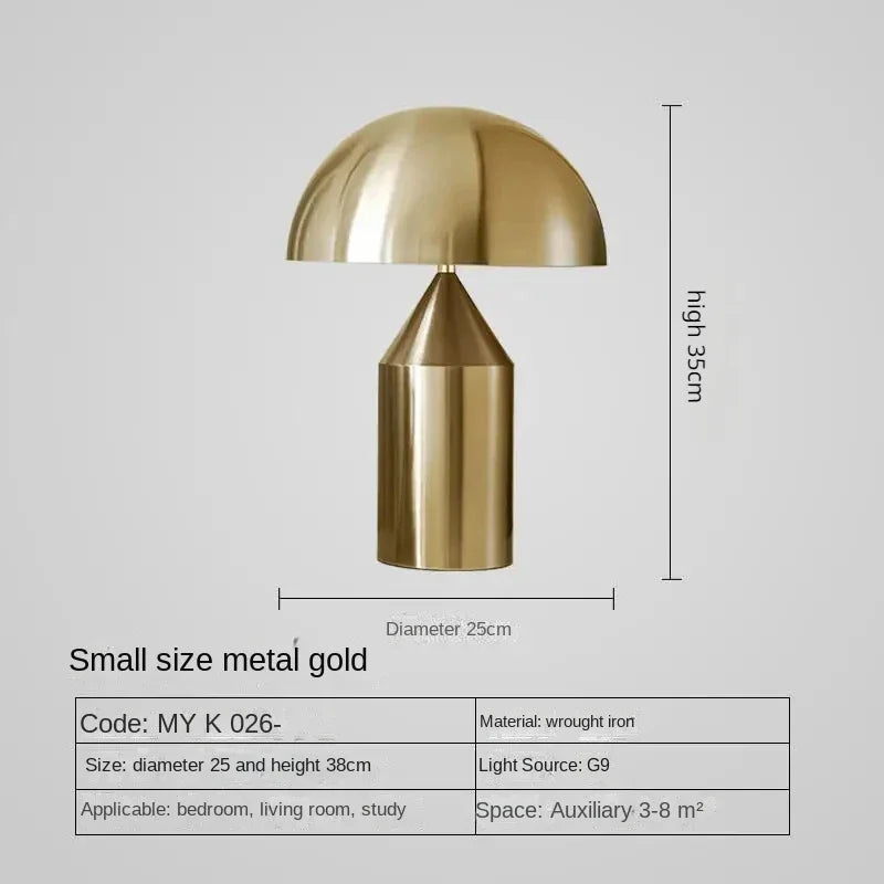 Gold Mushroom Table Lamp