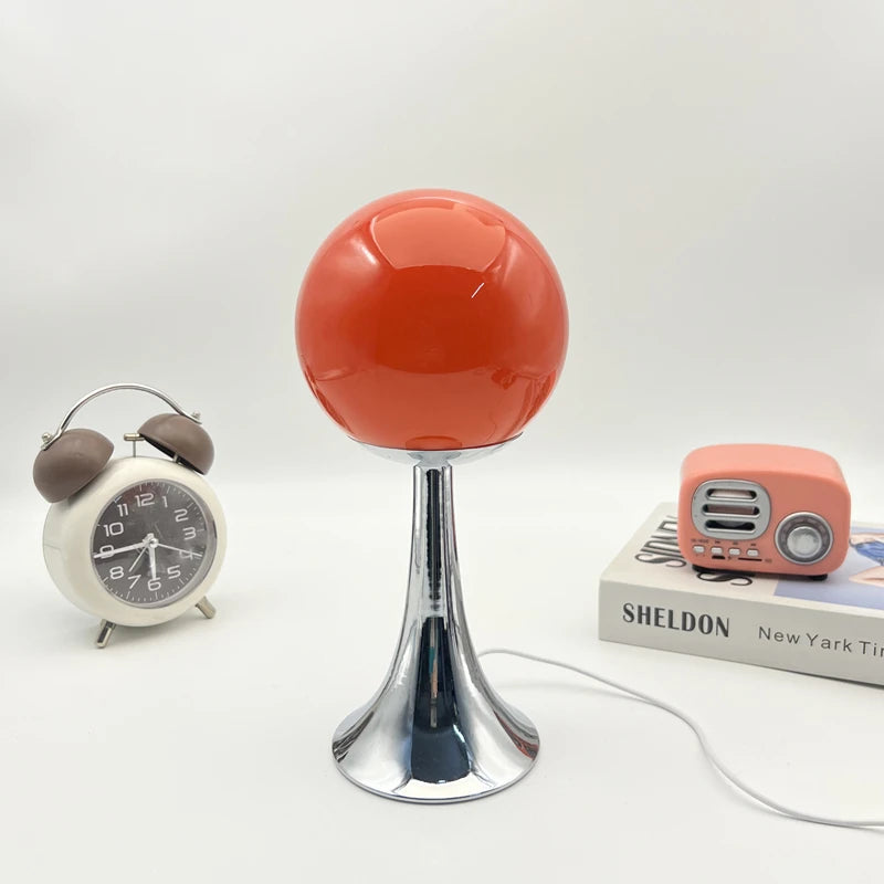 Round Glass Table Lamp