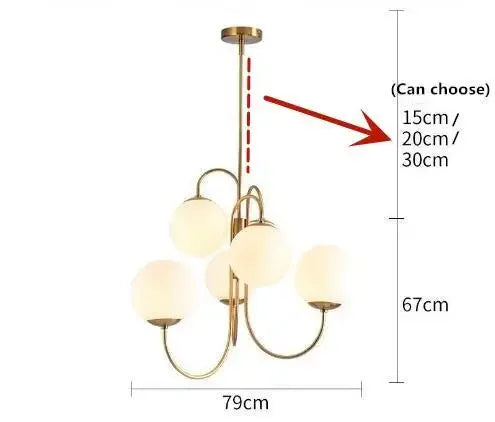 Swirling Globes Chandelier