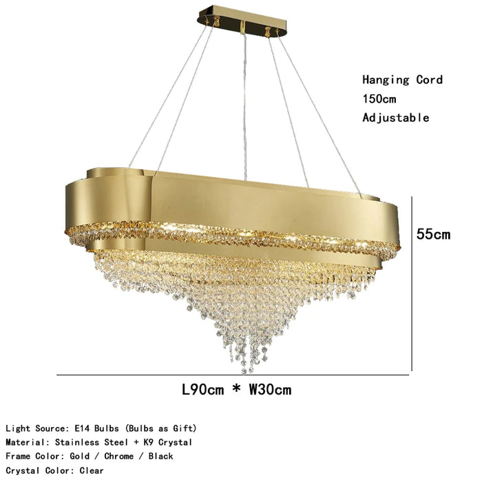 Crystal Cascade Chandelier