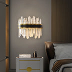 Black & Gold Crystal Wall Lamp