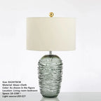 Smoked Glass Table Lamp