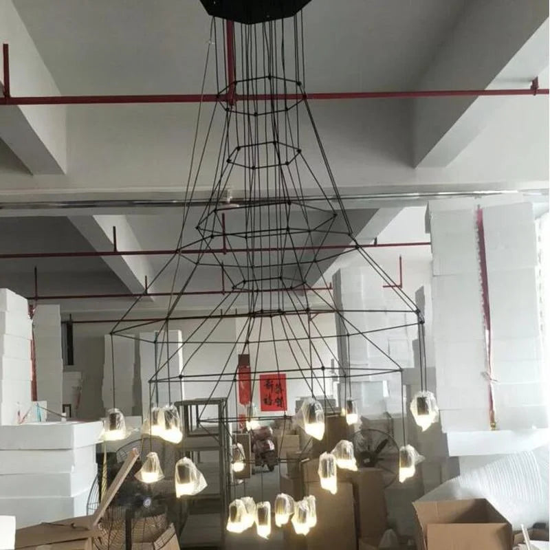 Nordic Black Wireflow Pendant Light