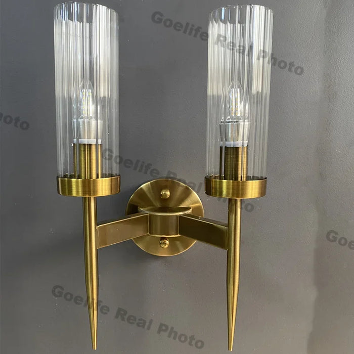 Fluted Glass Wall Light