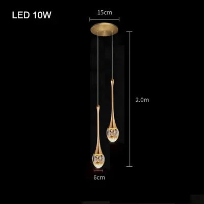 Teardrop Pendant Crystal Light