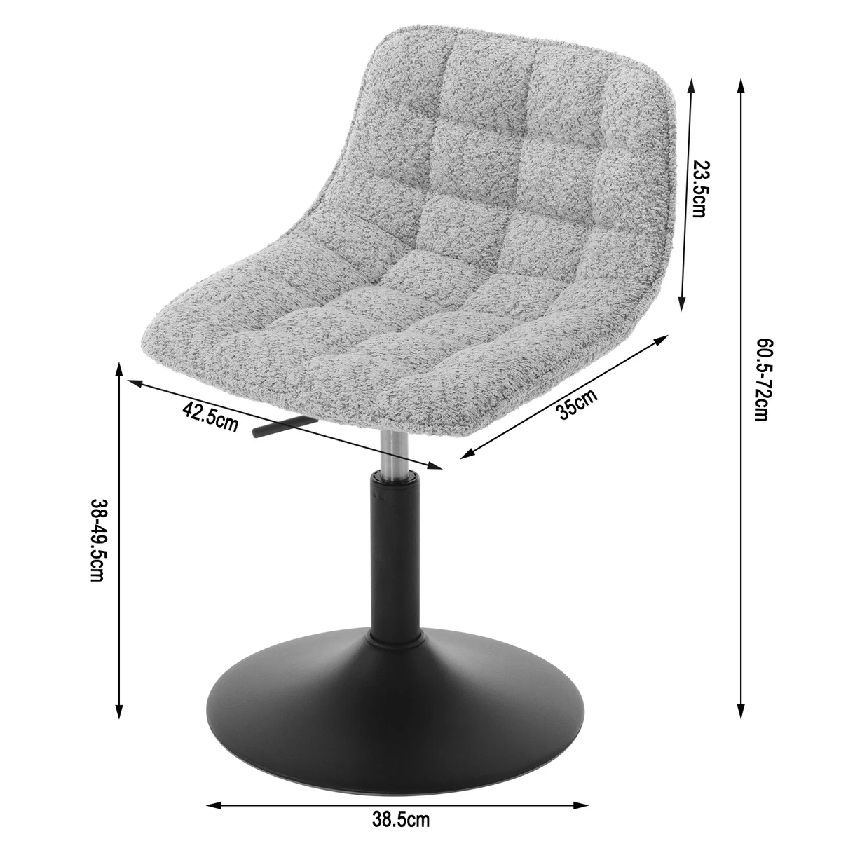 SEDOL Swivel Bar Stool with Velvet Backrest Height Adjustable Kitchen Breakfast Chair 360° Rotating Counter Stool for Home Bar Makeup Vanity and Home Office