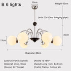 Nordic Chrome Glass Ball Chandelier
