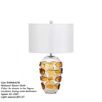 Smoked Glass Table Lamp