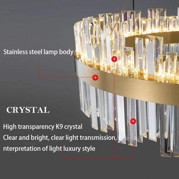 Gold Crystal Pendant Light