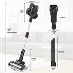 SEDOL Cordless Stick Vacuum Cleaner 30000PA Powerful Suction Wireless Handheld 3 in 1 Brushless Motor for Carpet Hard Floor Pet Hair Home Deep Cleaning