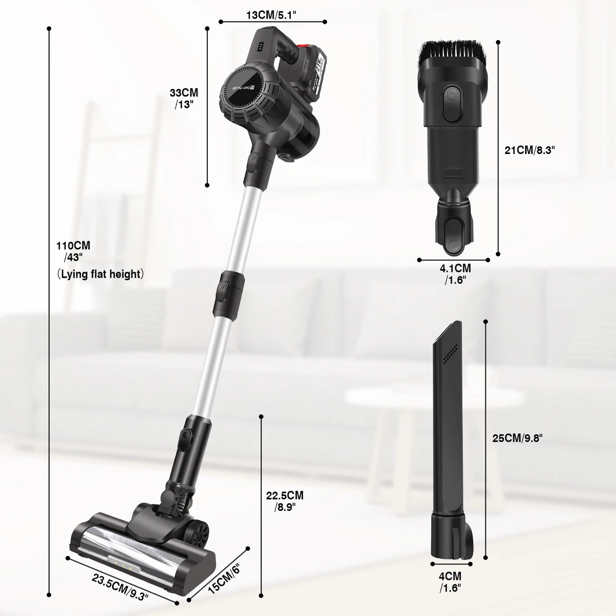 SEDOL Cordless Stick Vacuum Cleaner 30000PA Powerful Suction Wireless Handheld 3 in 1 Brushless Motor for Carpet Hard Floor Pet Hair Home Deep Cleaning