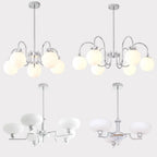 Nordic Chrome Glass Ball Chandelier