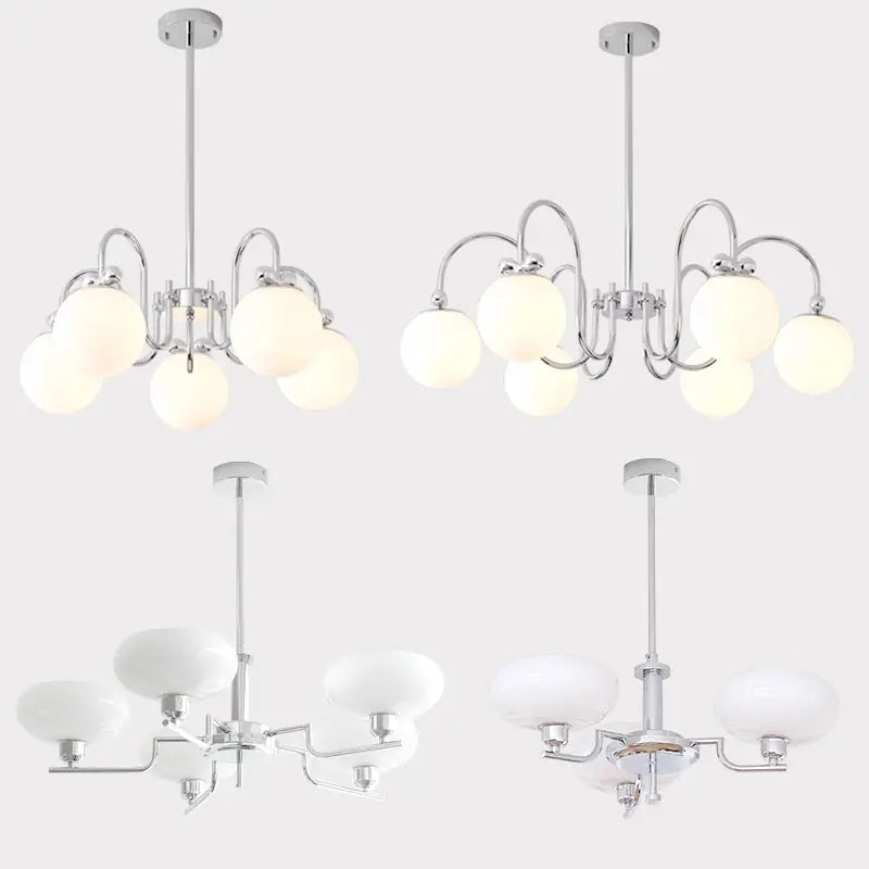 Nordic Chrome Glass Ball Chandelier