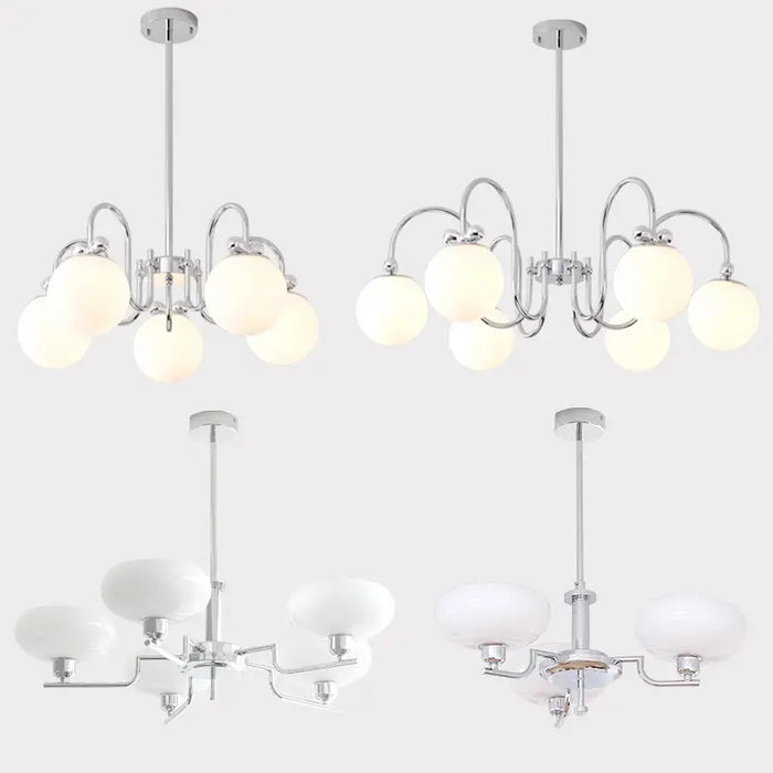 Nordic Chrome Glass Ball Chandelier