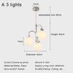 Nordic Chrome Glass Ball Chandelier