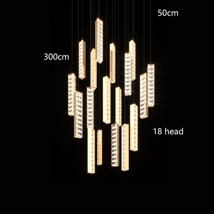 Golden Prisms Chandelier