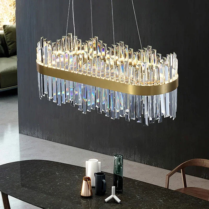 Gold Crystal Pendant Light