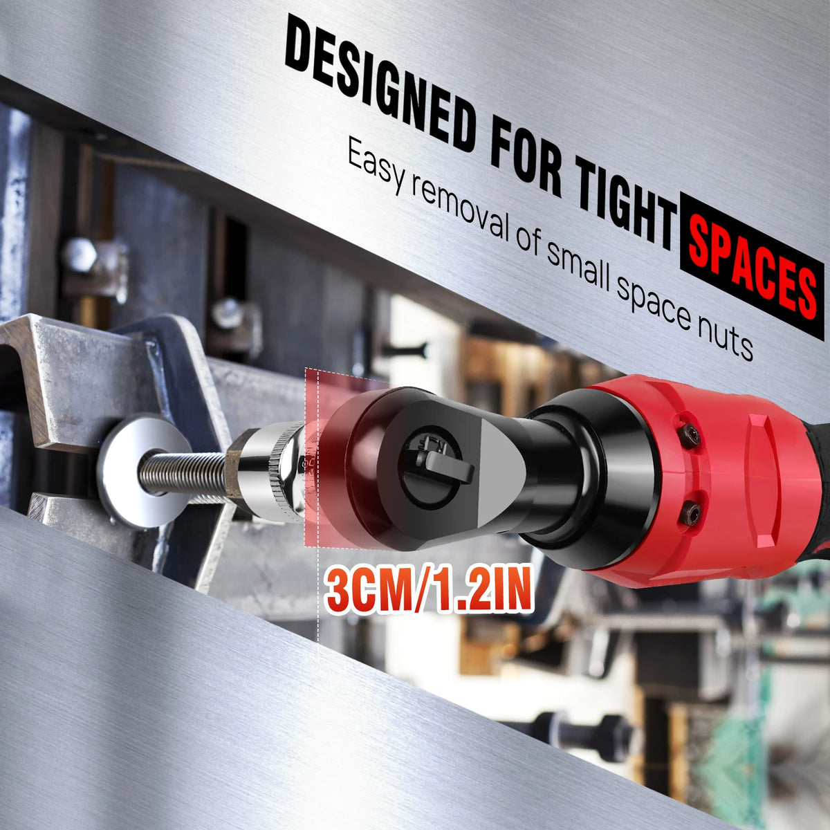 200Nm Cordless Ratchet Wrench – 3/8" 12V Electric Power Tool