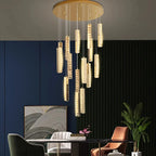 Golden Prisms Chandelier