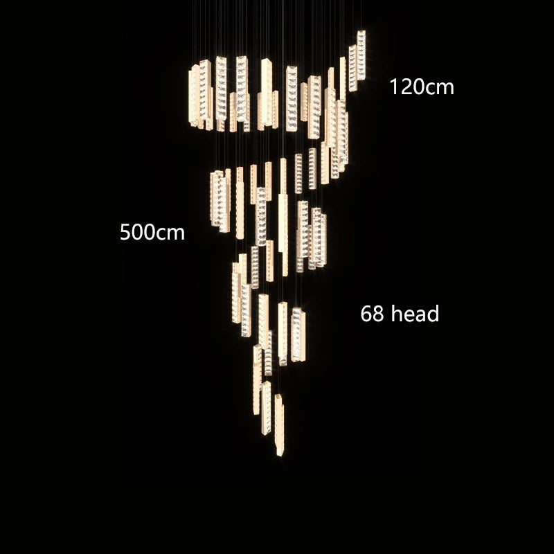 Golden Prisms Chandelier