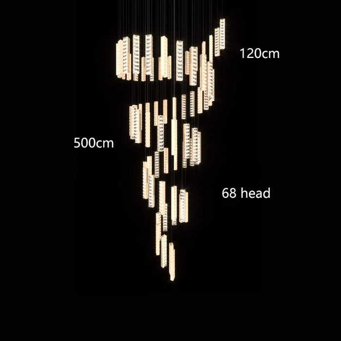 Golden Prisms Chandelier