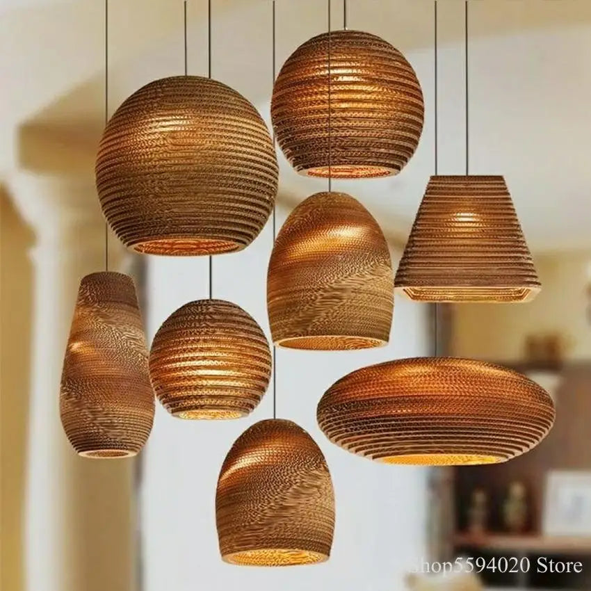 Southeast Asian Silkworm Pendant Lamp