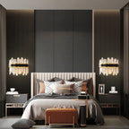 Black & Gold Crystal Wall Lamp