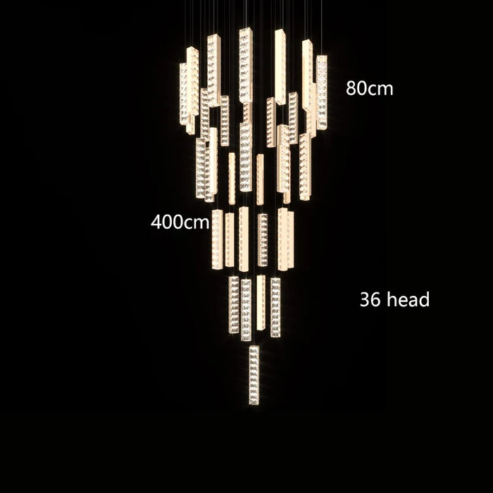 Golden Prisms Chandelier