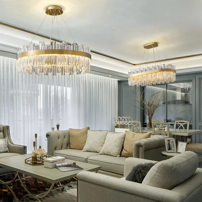 Gold Crystal Pendant Light