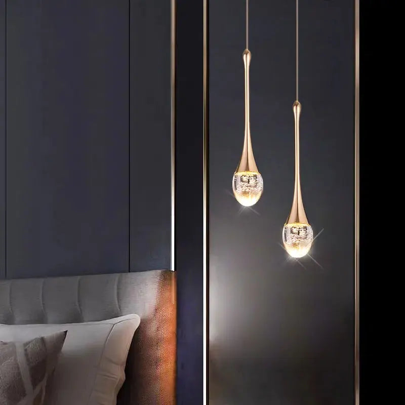 Teardrop Pendant Crystal Light