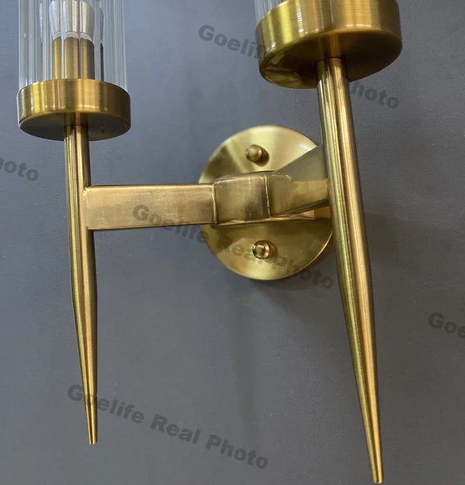 Fluted Glass Wall Light