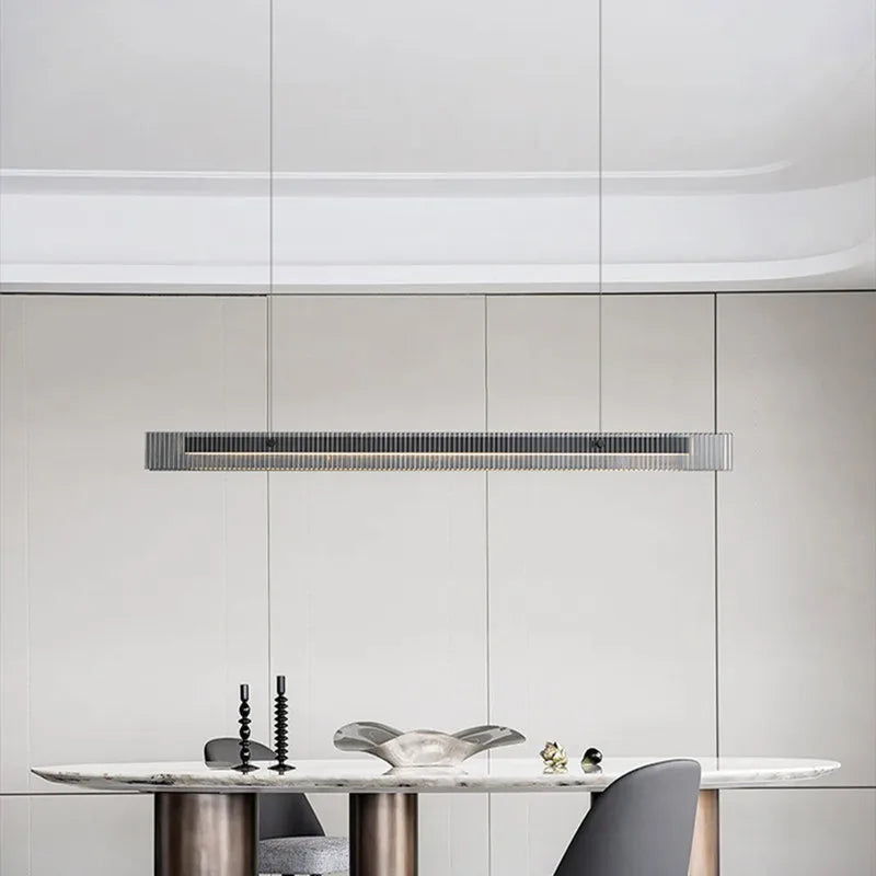 Fluted Crystal Pendant Lamp