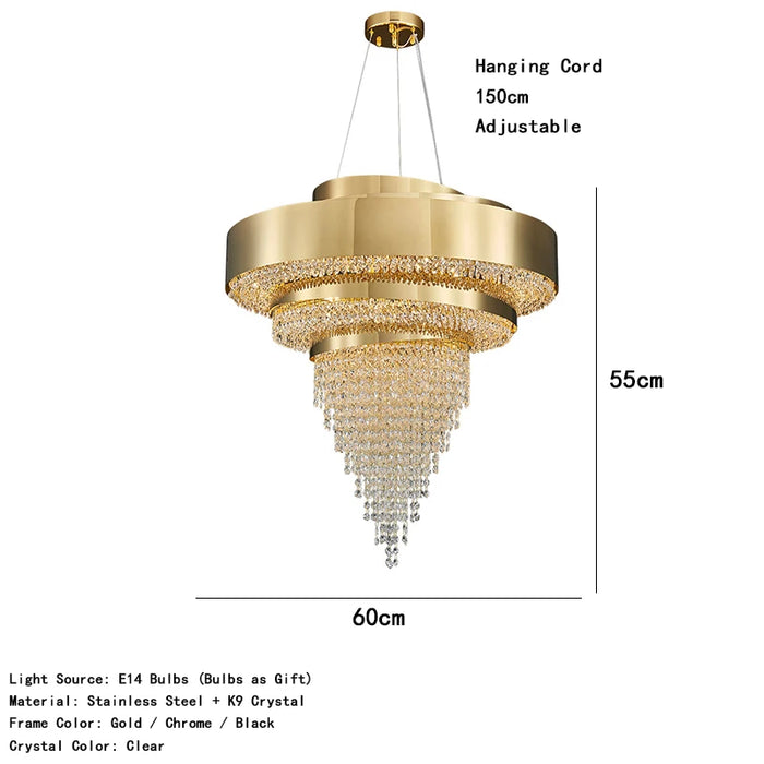 Crystal Cascade Chandelier