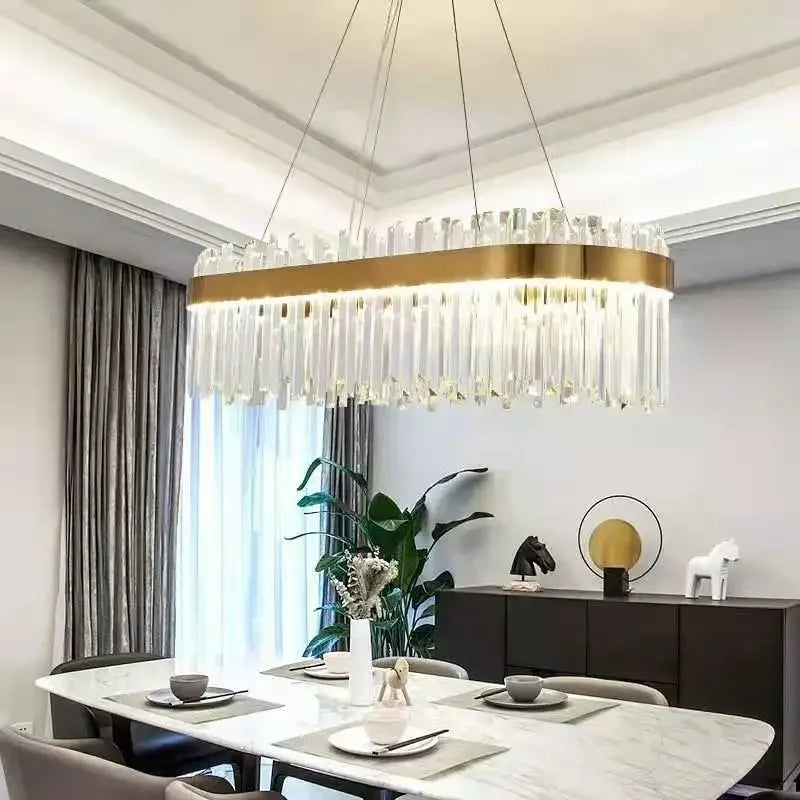 Gold Crystal Pendant Light