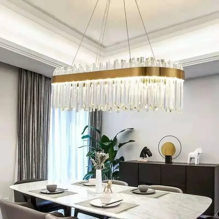 Gold Crystal Pendant Light