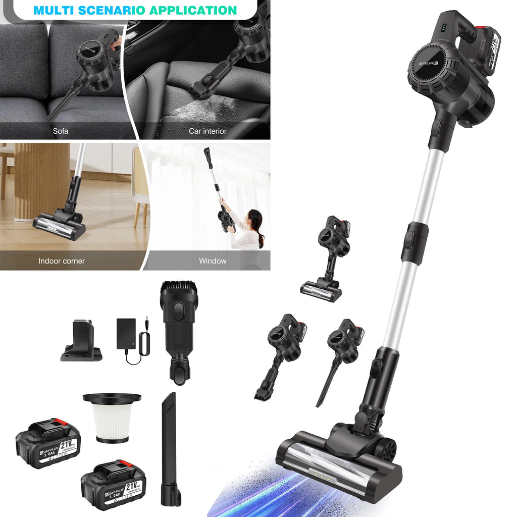 SEDOL Cordless Stick Vacuum Cleaner 30000PA Powerful Suction Wireless Handheld 3 in 1 Brushless Motor for Carpet Hard Floor Pet Hair Home Deep Cleaning