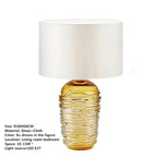 Smoked Glass Table Lamp