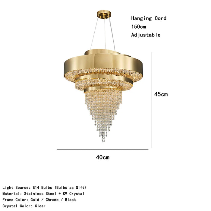 Crystal Cascade Chandelier