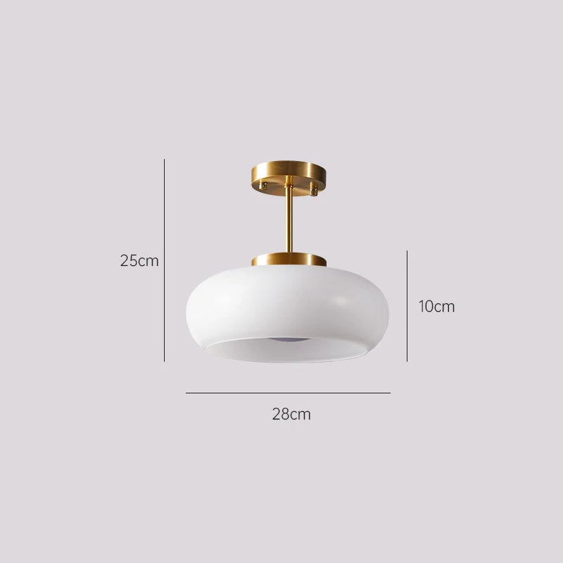 Retro Orange Glass Ceiling Light