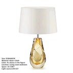 Smoked Glass Table Lamp