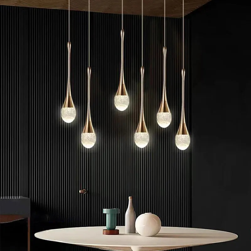 Teardrop Pendant Crystal Light