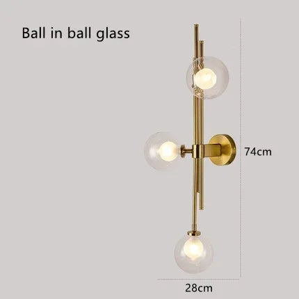 Golden Cluster Wall Light