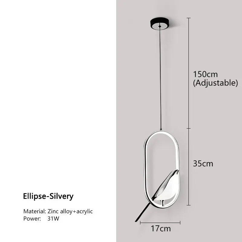 Magpie Bird Pendant Lamp